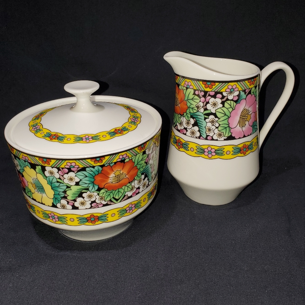 Mikasa Bone China Kutani Bird Sugar & Cream Set